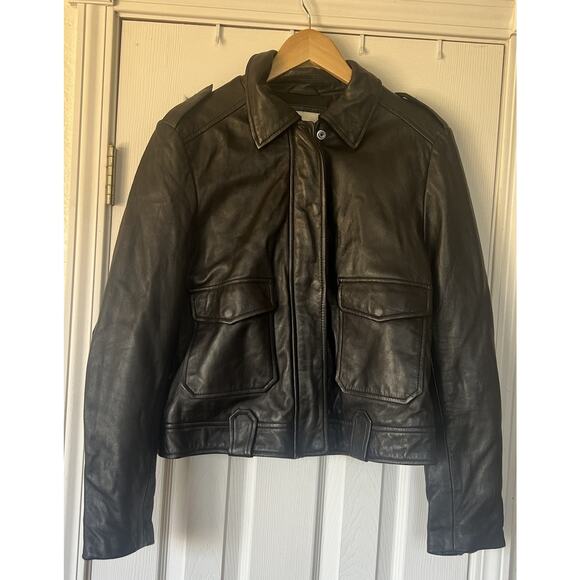 NWOT Each Other Paris black leather jacket Sz XL 100% Lamb Skin - Picture 1 of 9